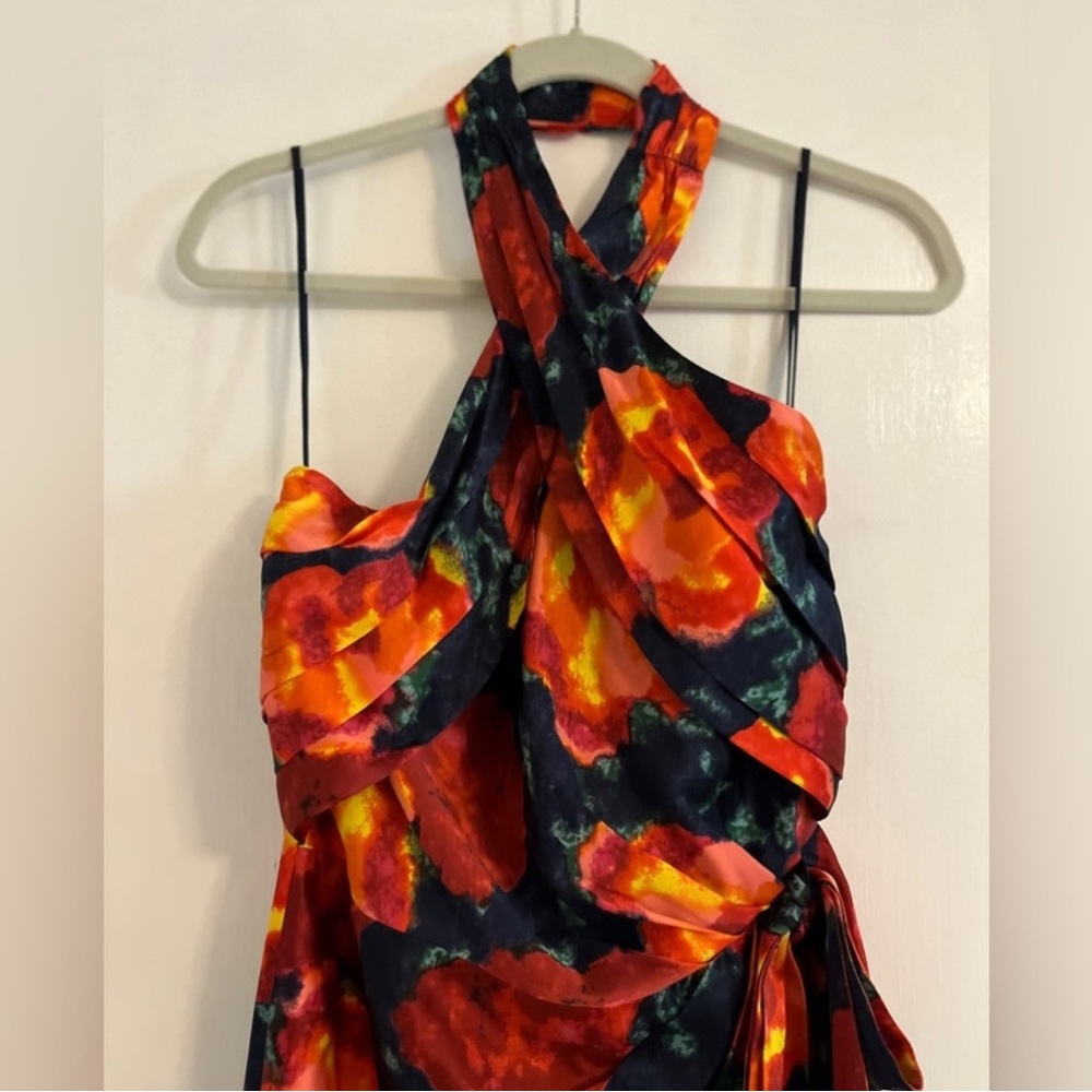 Cinq à Sept Red and Pink Floral Mini Dress - Picture 8 of 13